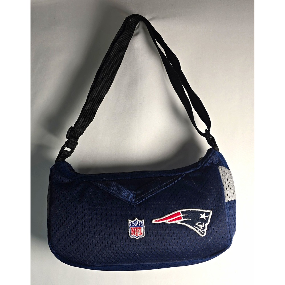 New England Patriots NFL Football ProFANity Shoulder Bag Purse, Blue Littleearth